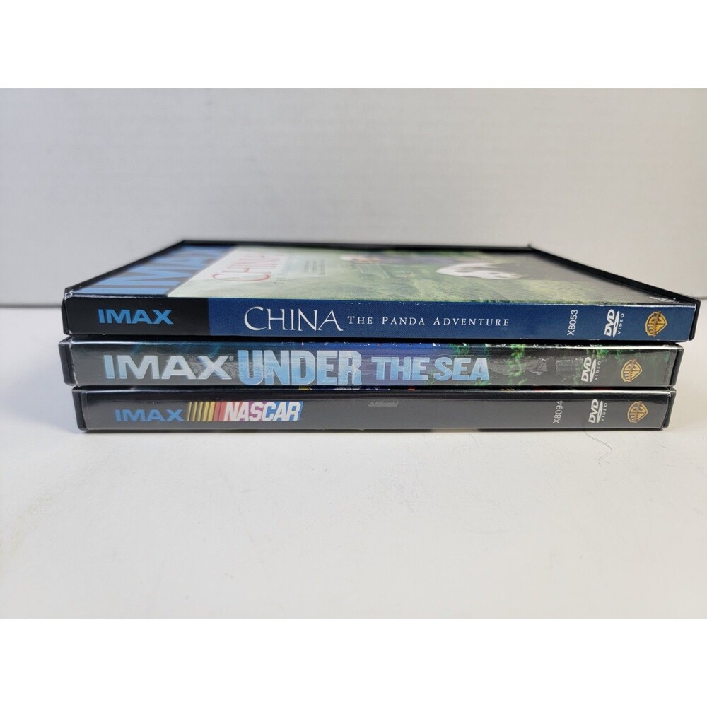 IMAX DVD Lot of 3 NASCAR Under the Sea China The Panda Adventure Documentaries